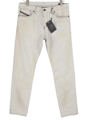 DIESEL D-Kras 09A53 Herren Jeans 34x30 Slim Fit Knopfoptik lackiert helle Waschung