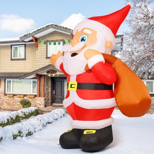 8.3 FT Christmas Inflatables Santa Claus Outdoor Decorations Blow Up Yard - Picture 5 of 7