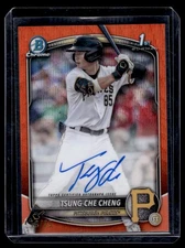 2025 Bowman Chrome Prospect Autographs Tsung-Che Cheng Auto 10/25 Pittsburgh