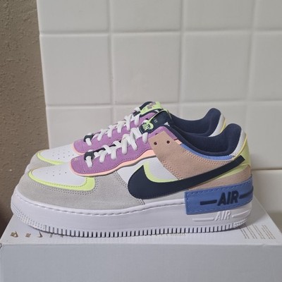Nike Air Force 1 Shadow Crimson Tint Volt Multicolor Womens 12 /10.5M CU8591-001