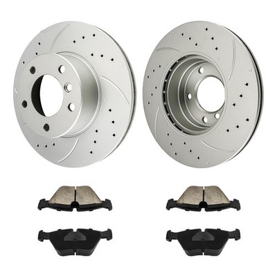 AUTOSITY Front Brake Kits, Brake Rotors and Ceramic Brake Pads Compatible