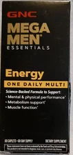 GNC Mega Men Energy One Daily Men's Multi Vitamin 60 Caplets *10/25*