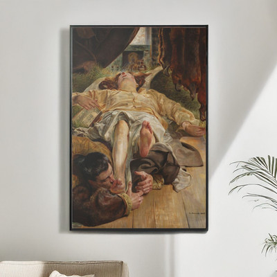 Death of Ellenai Canvas Print - Polish Poster - Symbolist Art Canvas