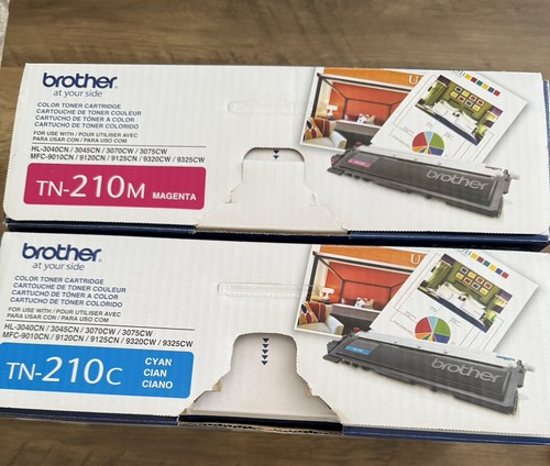 BROTHER TN-210 Toner CARTRIDGES NEW Open Boxes -Magenta / Cyan - Picture 5 of 5