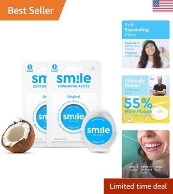 Gentle and Effective Smile Dental Floss - 2-Pack Coconut & Citrus Flavor
