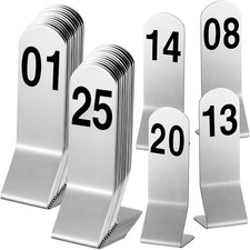 Double Sided Stainless Steel Table Number Stand for Wedding Restaurant Seating