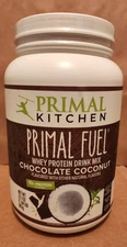 Primal Kitchen Primal Fuel Whey Protein Powder Chocolate Coconut 31.1 oz 1.94 LB