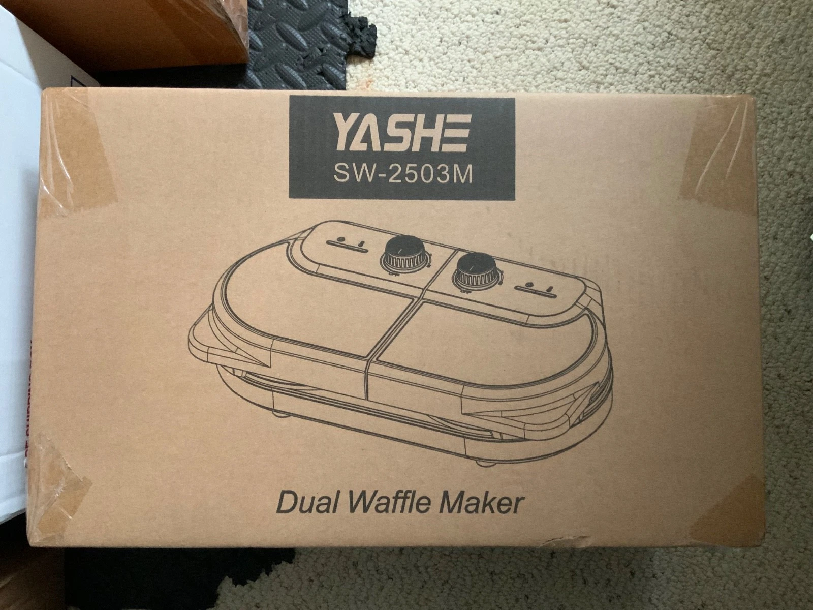 Double Waffle Maker 6 Inch, 1200W Belgian Waffle Maker for Breakfast and Snac...