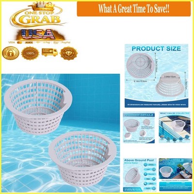 Pool Skimmer Basket Replacement Pack for Swimline Hydrotools 8928 2 Pack
