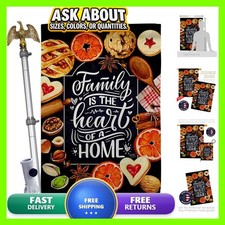 Breeze Decor Family is Heart House Flag Eagle Set Double-Sided Made in USA