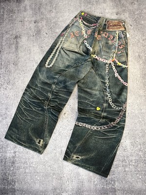 Acne Studios Candy Jeans   Y2K Beaded Denim