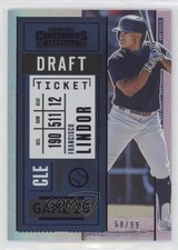 2020 Panini Contenders Draft Ticket Purple 68/99 Francisco Lindor #3 0nr3