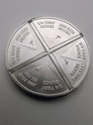 1 Ounce Silver Round That Can Be Divided Into Four 1/4 Oz Pieces .999 Fine
