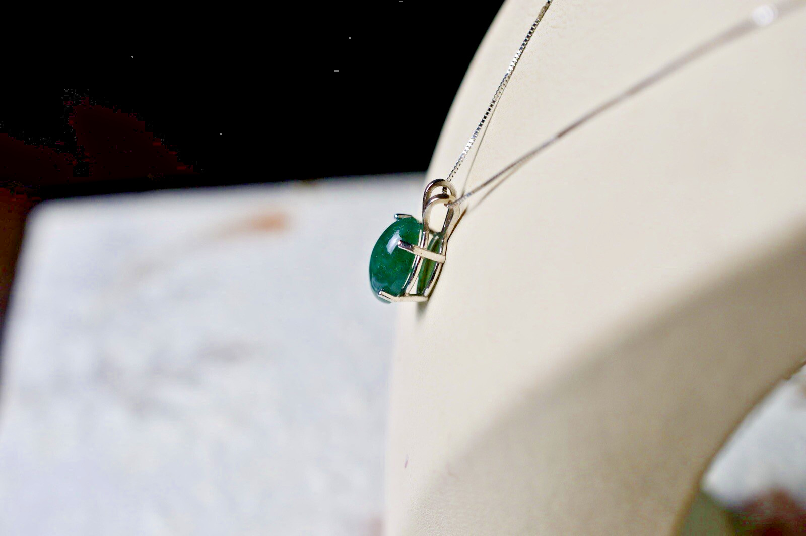 Natural Authentic Emerald 14K Solid Gold Pendant … - image 13