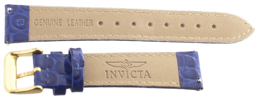 Invicta Blue genuine crocodile band watch 22 24 26 MM Blue Leather Alligator Watch Band Strap Fits for  main image 2