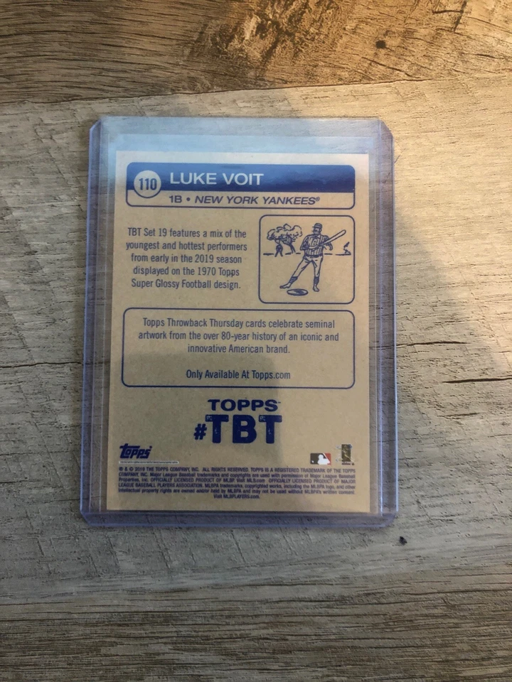 2019 LUKE VOIT Topps TBT Throwback Thursday Card #110 1970 Football Set #19 - Image 2 of 2
