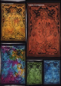 Indian Poster Wall Hanging Throw Table Cloth Ganesha Lord Small Tapestry Hippie 