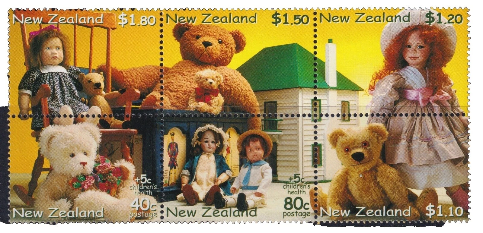 Osos en excelente estado nunca abisagrado/estampillada sin montar o nunca montada Estampillas de Nueva Zelanda