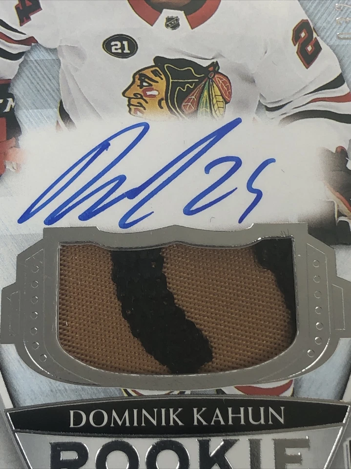 2018-19 The Cup Rookie Dominik Kahun LOGO Patch Auto Rookie /249 RPA RC OILERS - Image 3 of 4