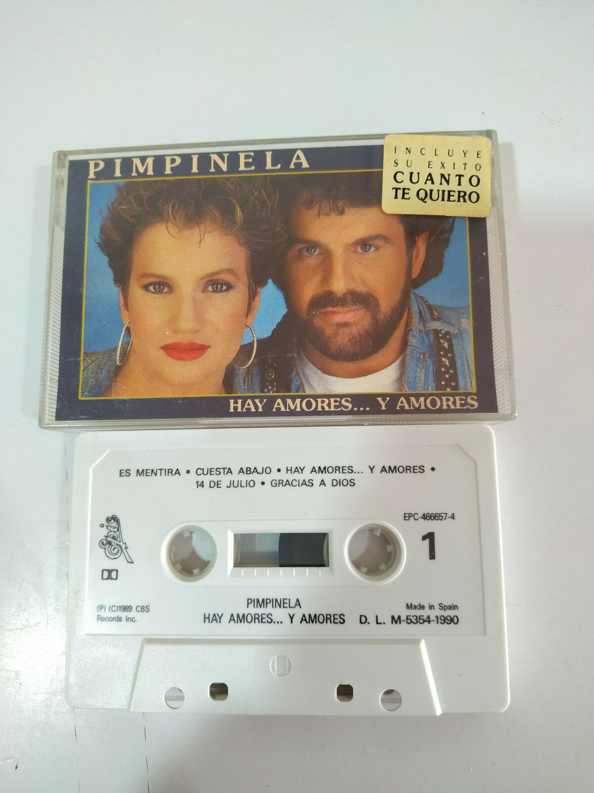 PIMPINELA Hay Amores Y Amores Epic 1990 - Cinta Tape Cassette