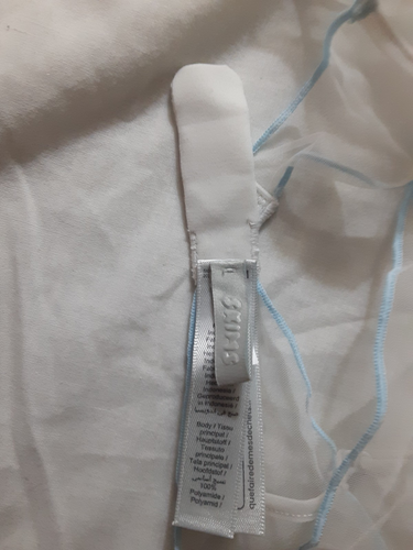 SKIMS Top Transparente Lencería Estilo Borde Azul Talla M, Poliamida - Imagen 6 de 6