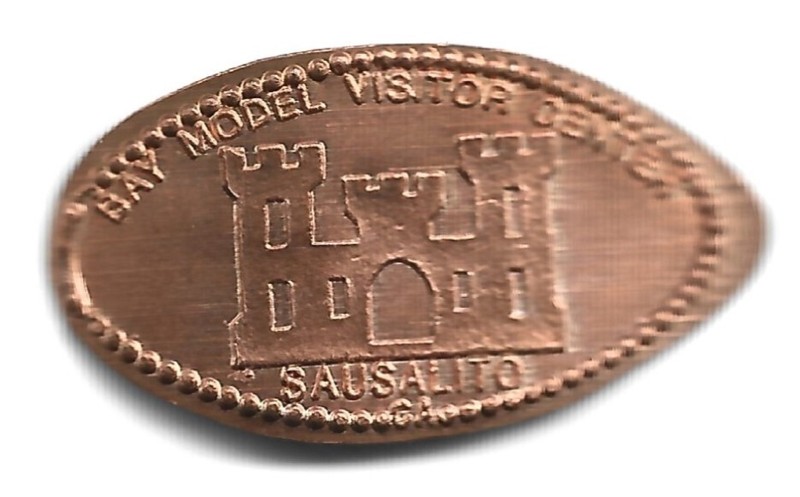Copper elongated penny (cent) BAY MODEL VISITOR CENTER Sausalito CA m#1 RETIRED