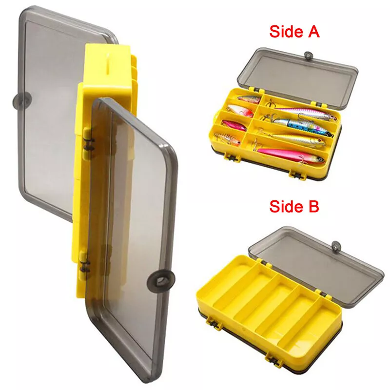 Portable Waterproof Double-sided Fishing Tackle Box Fishing Lure Storage  Cas^GU