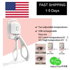 Long Lasting Electric Heated Eyelash Curler USB Rechargeable Makeup Curling Tool