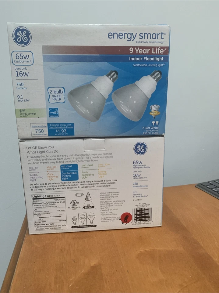 4 bulbs, GE energy smart 65 W replacement directional indoor floodlight R 30 - Image 2 of 2