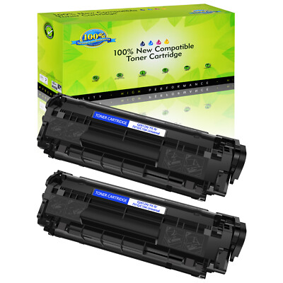 2PK Q2612A Toner Cartridge for HP 12A LaserJet 1010 1012 1018 1020 1022nw 3015