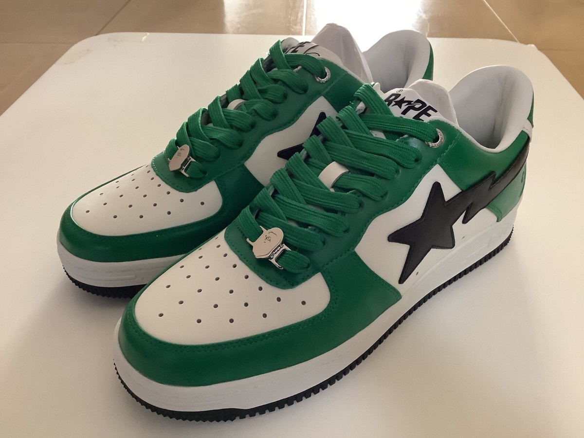 Authentic a bathing ape bape bape sta #3 green men's US 9.5 new