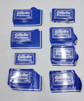 40 Gillette Platinum Rasierklingen für Rasierhobel doppelseitig in 8x 5er 