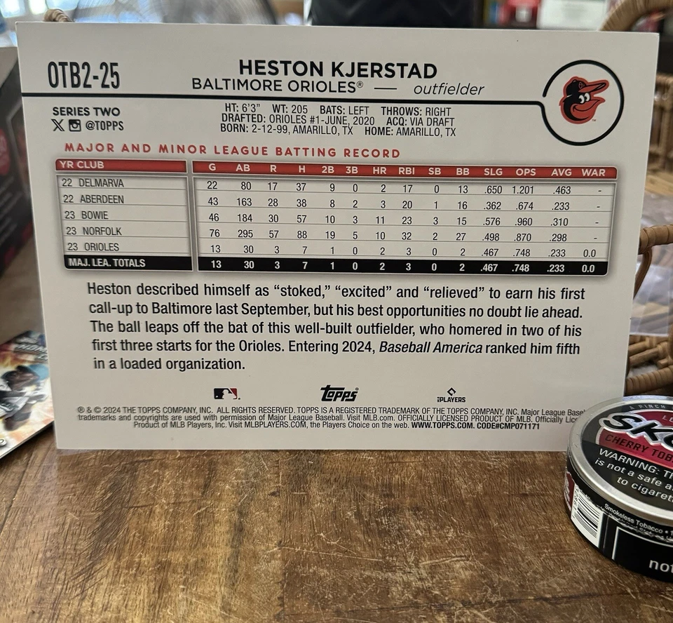 2024 Topps Series 2 #OTB2-25 Heston Kjerstad RC Super Box Exclusive Oversize - Image 3 of 3