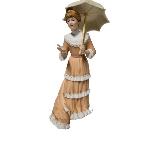 Mint Condition Vintage Miss Georgia Porcelain Figurine with Umbrella by Home Interiors