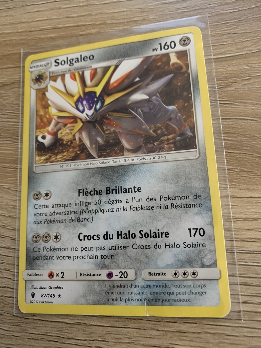 SOLGALEO 87/145 Rare HP 2017 Pokemon Guardian Rising TCG