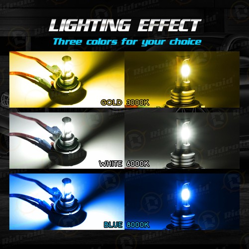 Combo LED Headlight Fog Light Bulbs Kit 6500K For BMW 328i 325xi 330xi 2002-2006 - Picture 14 of 20