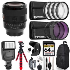 Sony FE 50mm f/1.2 GM Lens Sony E Flash Tripod More - 64GB Kit Kit