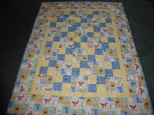  WINNIE THE POOH  40 by 50 1/2" handmade baby, lap quilt