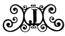 Iron Metal Letter J Personalized Initial Name Wall Art Decoration Minor Defect