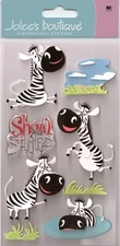 NEW! Jolee's Boutique 3-D ZEBRA STRIPES ZOO Theme 69577 Fast FREE Ship!