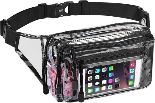 Clear Waist Bag with Adjustable Strap - Perfect for Festivals & Travel - Picture 3 of 11