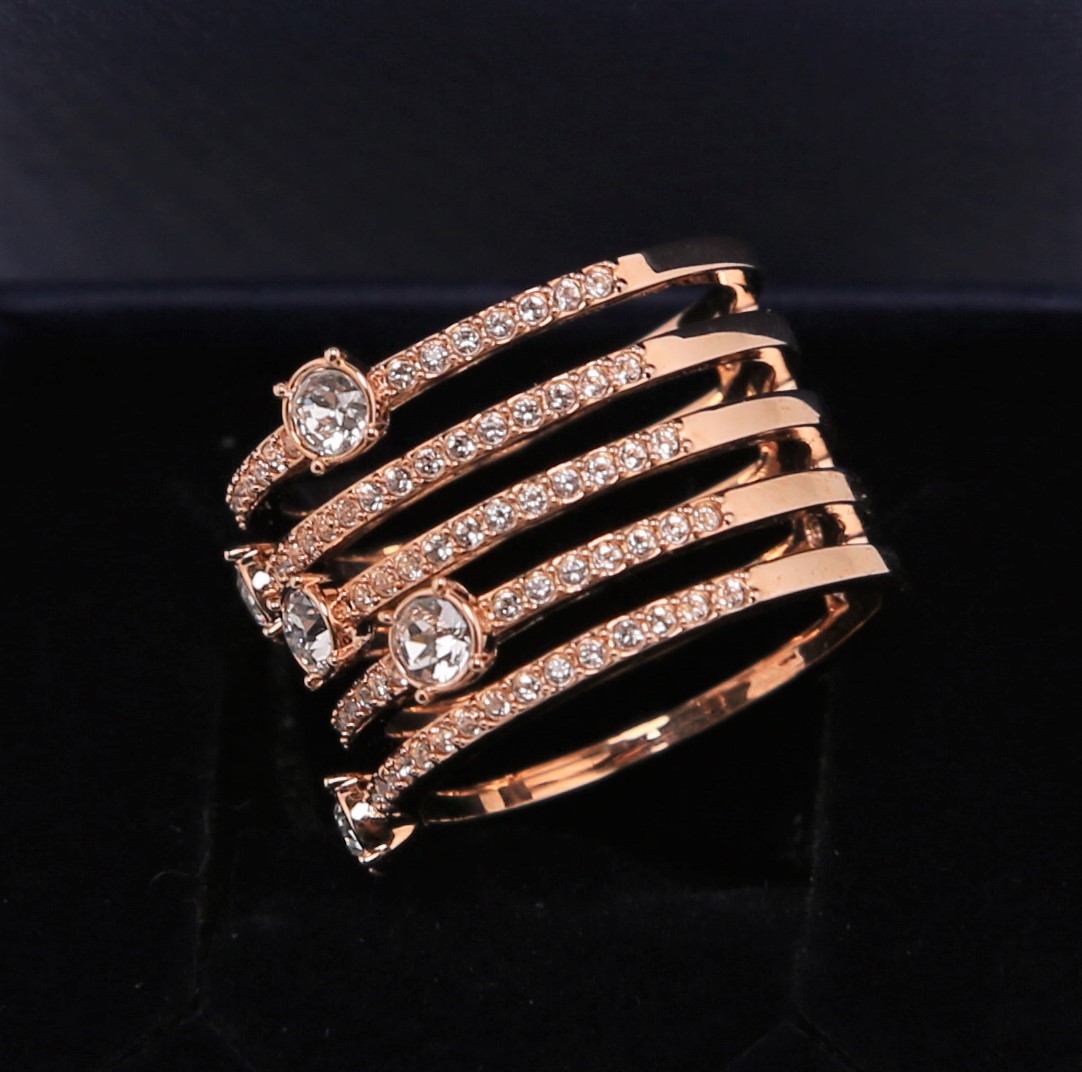 Swarovski Creativity Wide Rose Gold Color Ring size 8 /EUR  display picture 1
