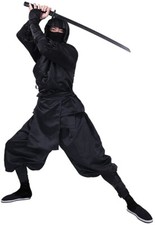 Ninja Costume Uniform Suit Black Blue Cosplay Halloween Outfit Warrior Gifts
