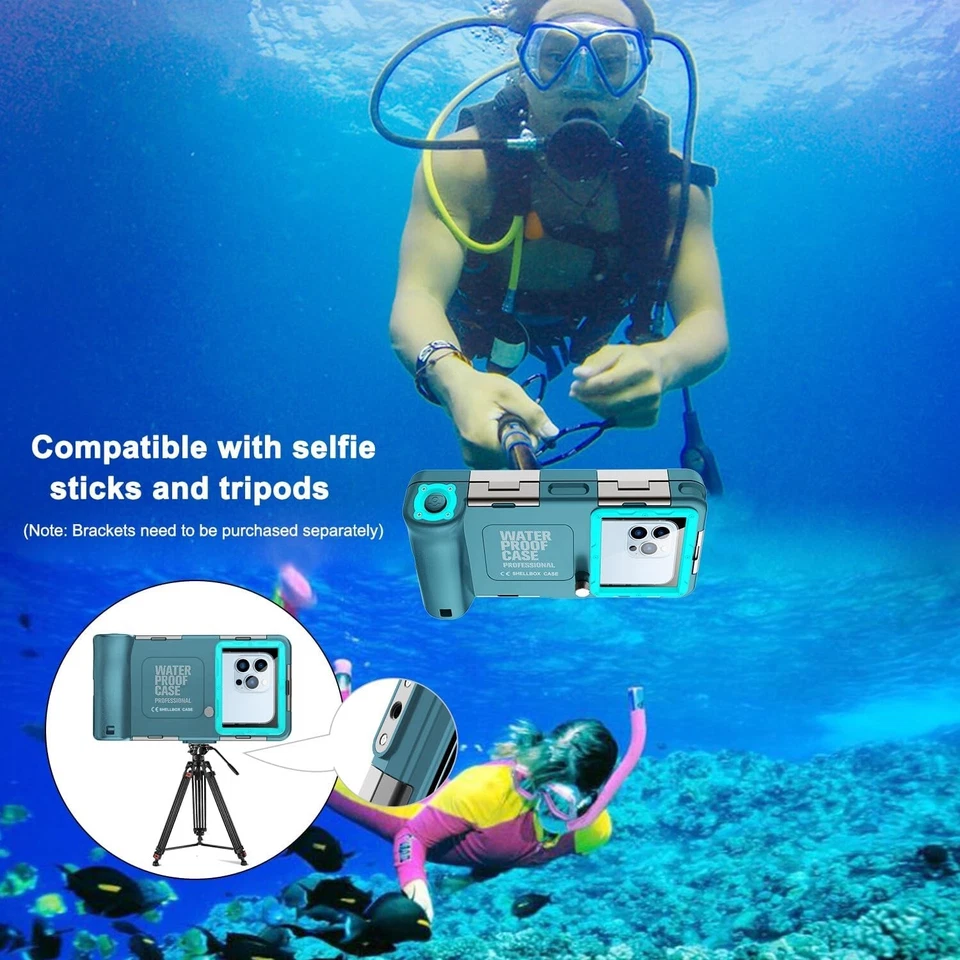 Underwater Snorkeling Diving Phone Case for iPhone 16/15/14/13/12/11Pro Max/XR/X - Image 2 of 4