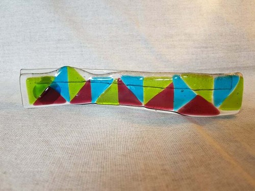 Snazzy Glass, Fused Glass Decorative Wave, Diamond Design - Picture 3 of 9