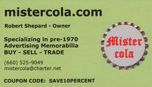 Vintage menu COCA COLA Ice Cold with bottle on ice unused new old stock n-mint+ - Picture 3 of 3