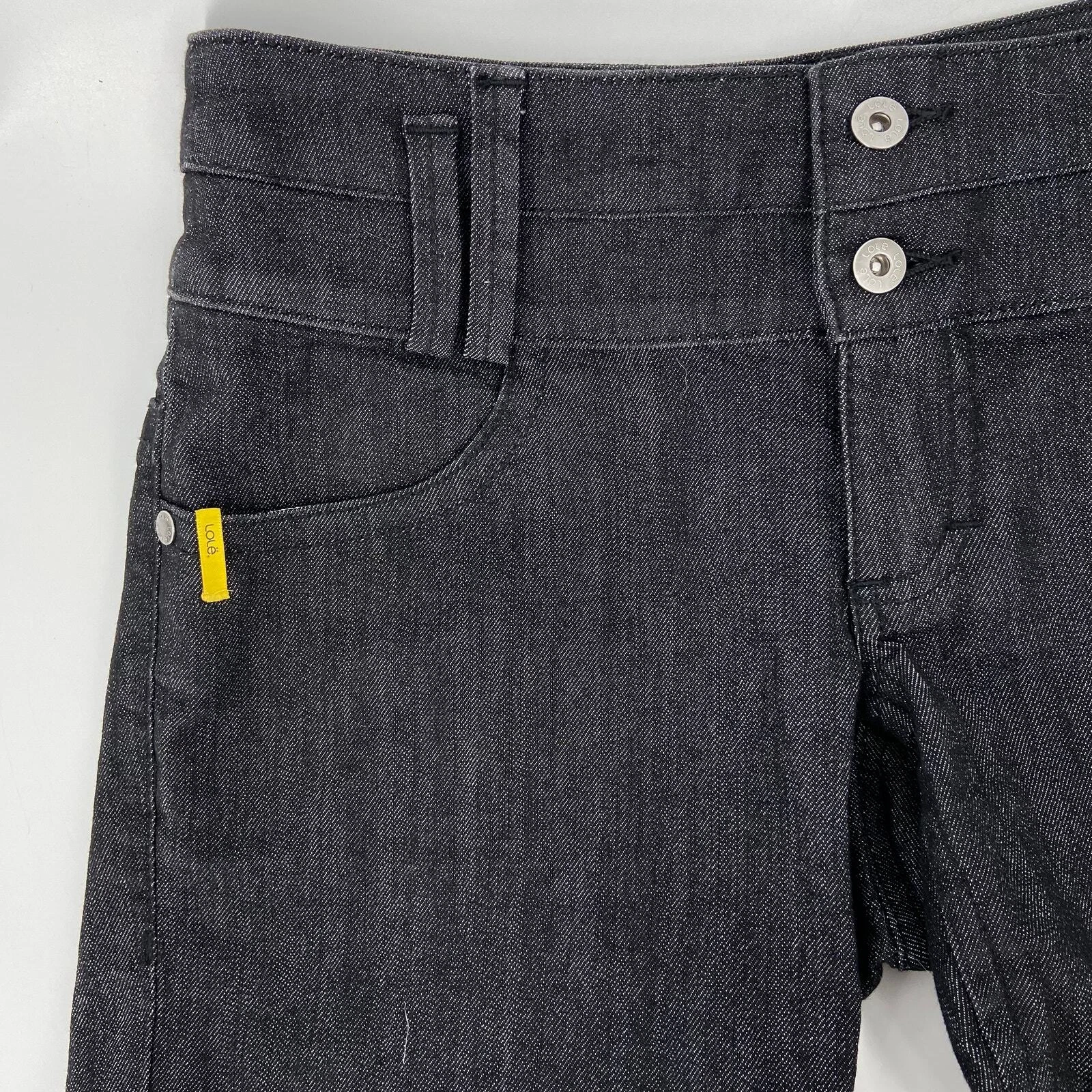 lole stretch denim organic cotton shorts