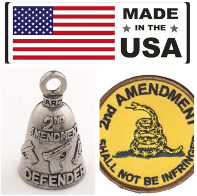 2nd AMENDMENT GUARDIAN BELL w/ FREE BIKER PATCH military usa harley 