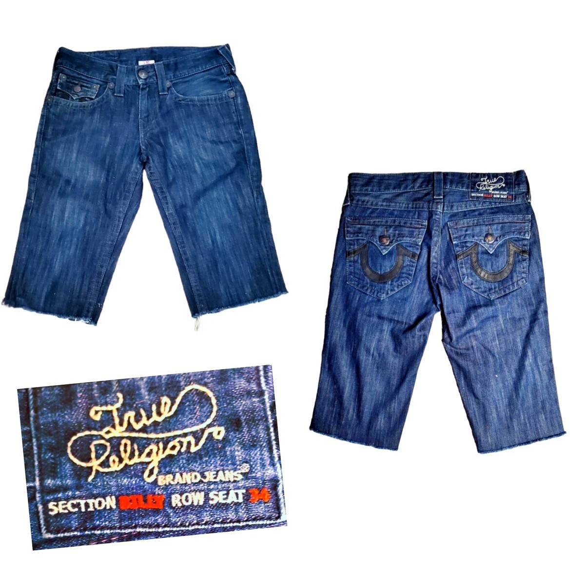 True Religion Size 30 Section Billy Row Seat 34 Denin Shorts