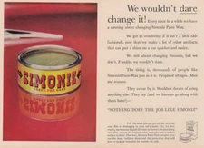 1957 Simoniz: We Wouldn't Dare Change It Vintage Print Ad